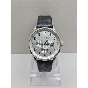 Jos A Bank Silver Dial Multifunction Mens Day Date 40mm Dress Watch New Battery